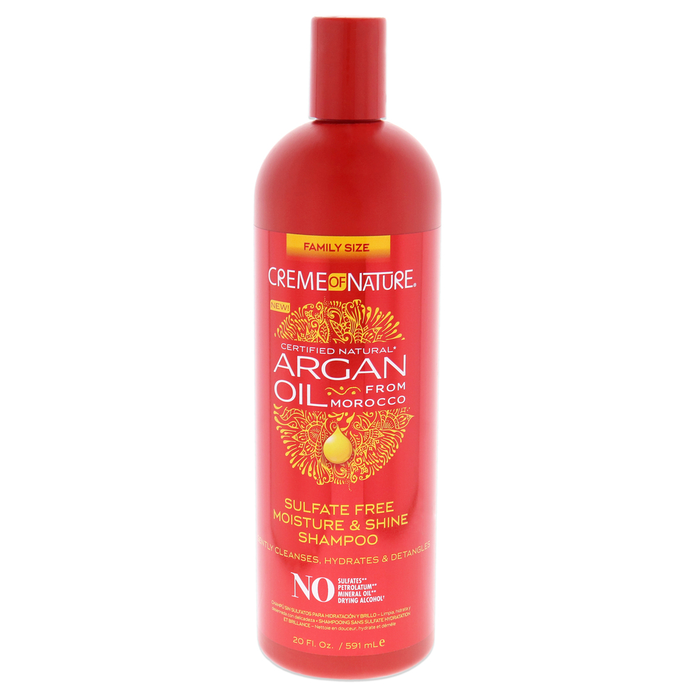 Argan Oil Sulfate-free Moisture and Shine Shampoo by Creme of Nature 20 oz